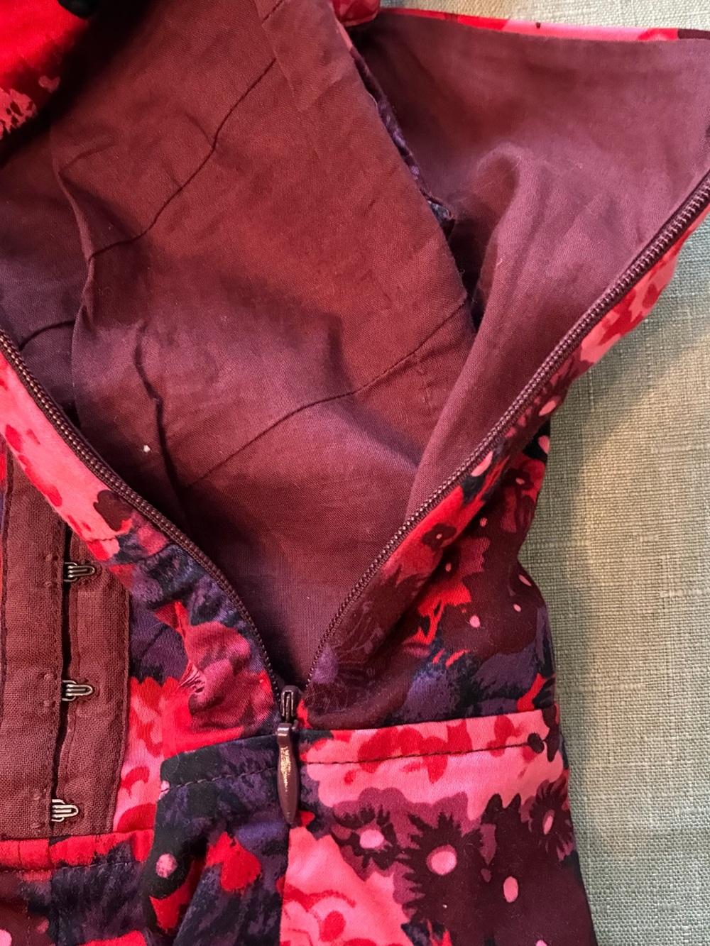 Free People Floral Hook-and-Eye Peplum Top in Red and Pink - Picture 9 of 16